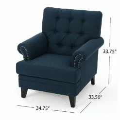 GDFStudio GDF Studio Arielle Plush Tufted Back Fabric Club Armchair, Navy Blue 14 GDFStudio GDF Studio Arielle Plush Tufted Back Fabric Club Armchair, Navy Blue -GDF sofa Shop c2a1fa0801c442da 8948 w800 h800 b1 p0