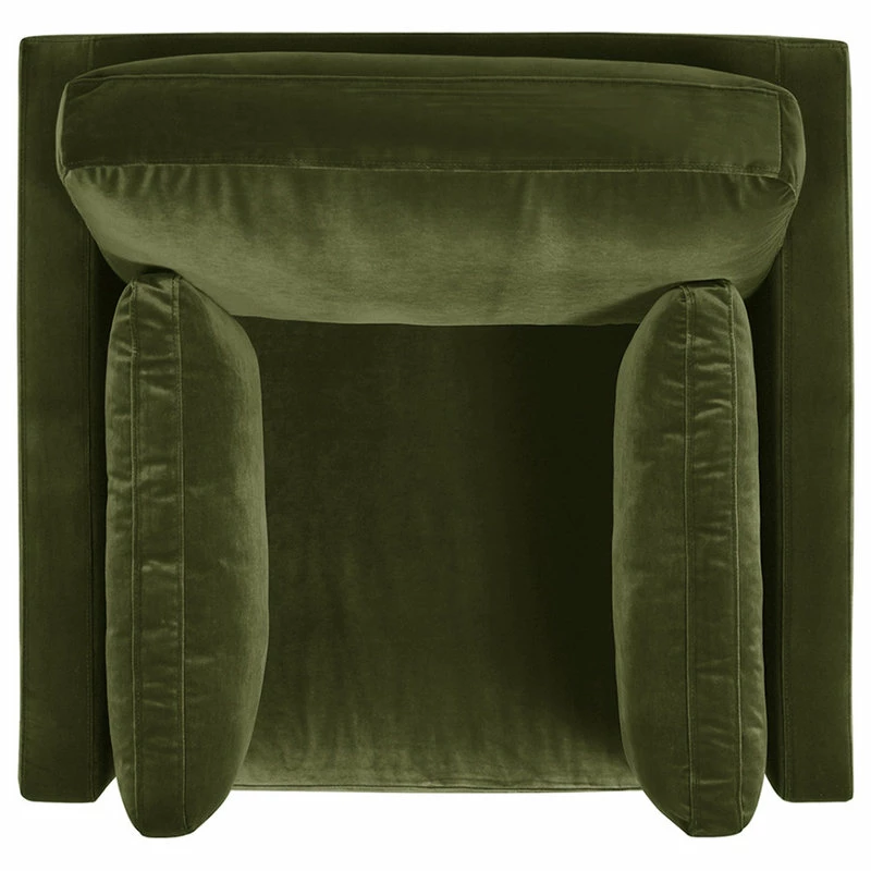 Jennifer Taylor Home Knox 36" Modern Farmhouse Arm Chair, Olive Green Performance Velvet 8 Jennifer Taylor Home Knox 36" Modern Farmhouse Arm Chair, Olive Green Performance Velvet - Image 6