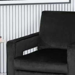 GDFStudio Kerman Modern Glam Velvet Club Chair, Black/Silver -GDF sofa Shop c321728f0f906aa7 7765 w800 h800 b0 p0