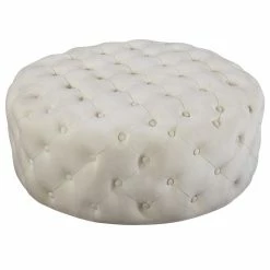 GDF sofa Shop 17 Meridian Furniture Addison Velvet Ottoman/Bench, Cream