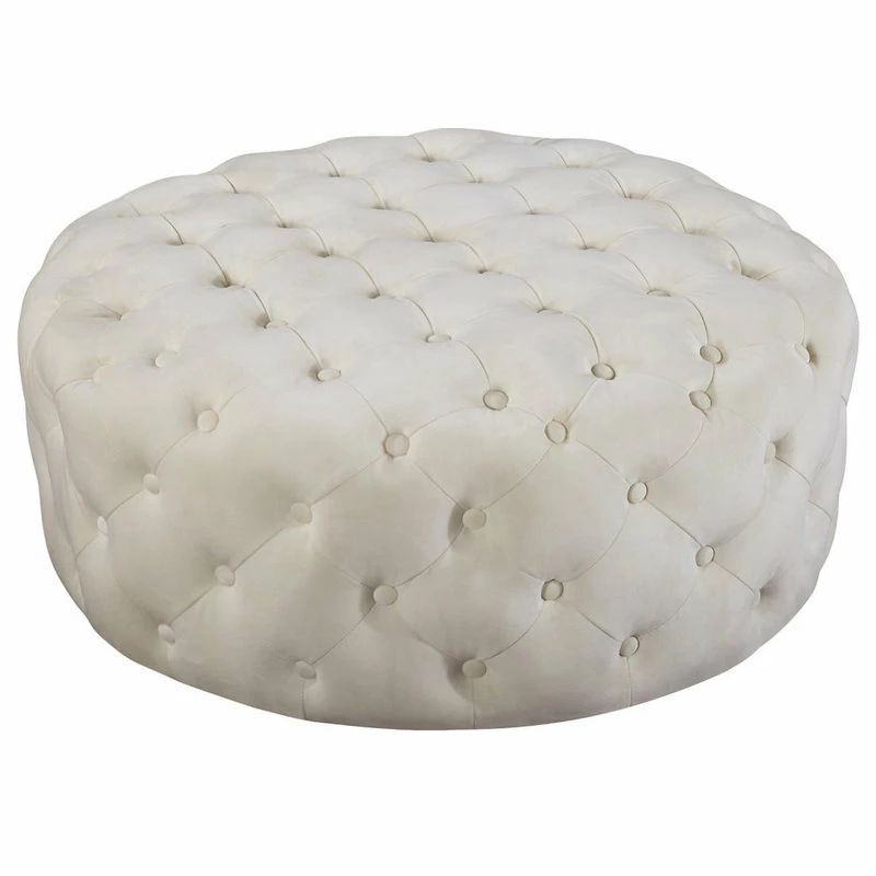 Meridian Furniture Addison Velvet Ottoman/Bench, Cream 3 Meridian Furniture Addison Velvet Ottoman/Bench, Cream