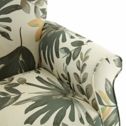 Belleze High Wingback Linen Armchair, Green Floral 10 Belleze High Wingback Linen Armchair, Green Floral -GDF sofa Shop c7f11f3c0f115121 1593 w800 h800 b0 p0