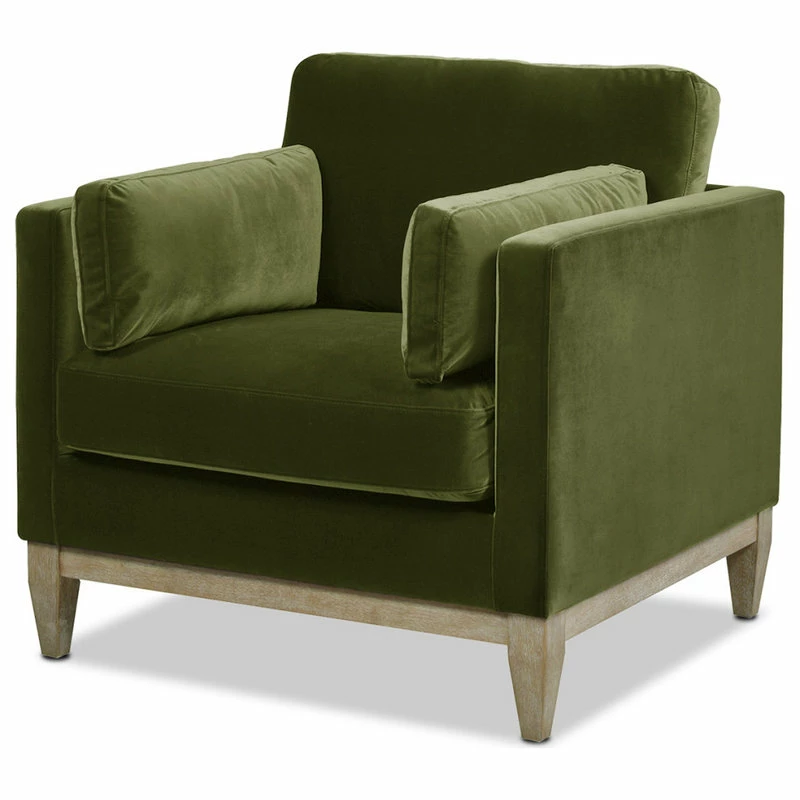 Jennifer Taylor Home Knox 36" Modern Farmhouse Arm Chair, Olive Green Performance Velvet 9 Jennifer Taylor Home Knox 36" Modern Farmhouse Arm Chair, Olive Green Performance Velvet - Image 7