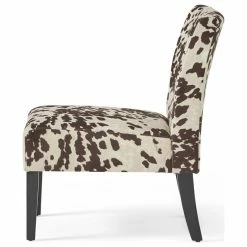GDFStudio GDF Studio Kalee Contemporary Accent Chair, Cow Print, Matte Black, Fabric -GDF sofa Shop c91129e001d3f6ac 4008 w800 h800 b1 p0