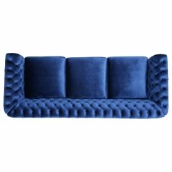 GDFStudio GDF Studio Vita Chesterfield Tufted Jewel Toned Velvet Sofa With Scroll Arms, Navy Blue -GDF sofa Shop c9c18c7d01d7b6b7 0632 w800 h800 b1 p0
