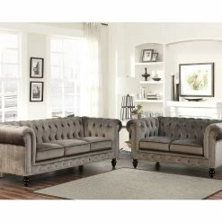 Abbyson Living Grand Chesterfield Sofa, Gray 9 Abbyson Living Grand Chesterfield Sofa, Gray -GDF sofa Shop ca41043c0f9b15e5 1809 w800 h800 b0 p0