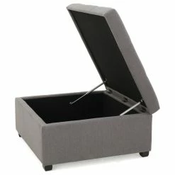 GDFStudio GDF Studio Carlyle Fabric Storage Ottoman, Dark Gray Fabric -GDF sofa Shop caa124580f905851 6561 w800 h800 b1 p0