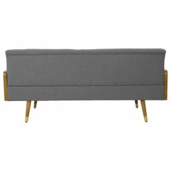 GDFStudio GDF Studio Aidan Mid Century Modern Tufted Fabric Sofa, Brown/Black/Silver -GDF sofa Shop cae173f001b704df 9992 w800 h800 b1 p0