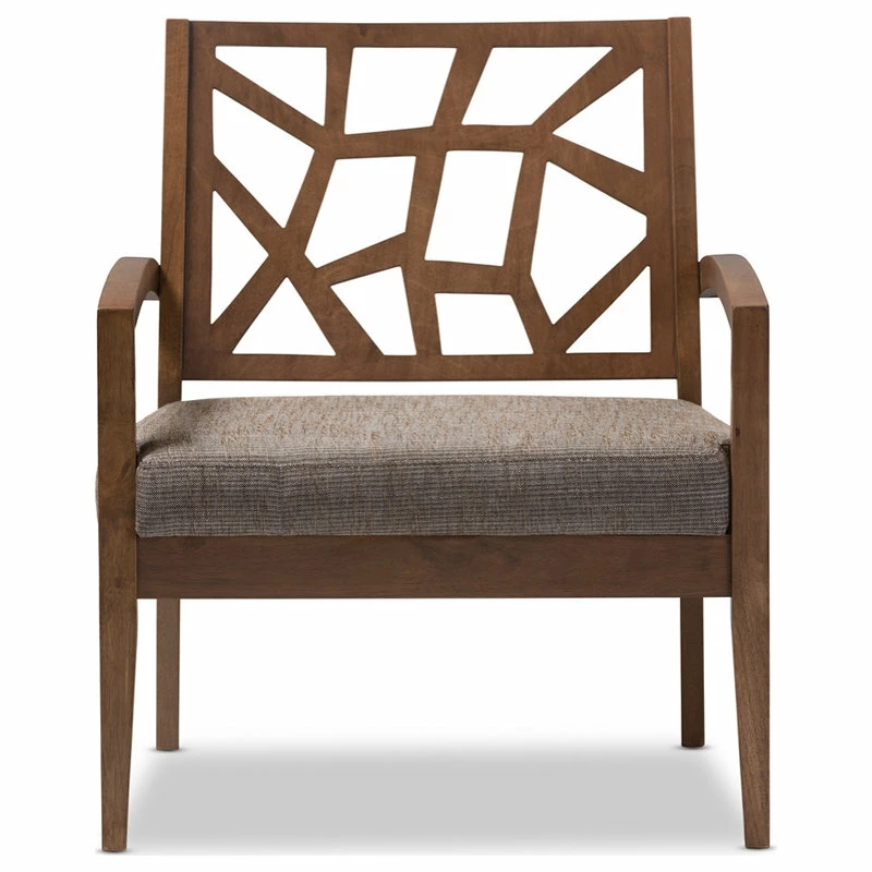 Baxton Studio Jennifer Modern Lounge Chair With "Gravel" Fabric Seat 4 Baxton Studio Jennifer Modern Lounge Chair With "Gravel" Fabric Seat - Image 2