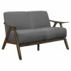 Domain Industries Inc. Lexicon Damala Mid-Century Solid Wood Frame Loveseat In Gray -GDF sofa Shop cb11a9000f473a16 4429 w800 h800 b1 p0