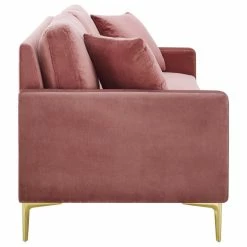 Modway Juliana Contemporary Performance Velvet Sofa With Metal Leg In Dusty Rose -GDF sofa Shop cbb11c8600392ec7 4841 w800 h800 b1 p0