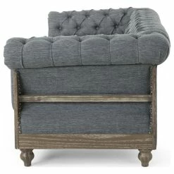 GDFStudio Bowes Chesterfield Tufted 3 Seater Sofa With Nailhead Trim, Charcoal + Dark Brow 18 GDFStudio Bowes Chesterfield Tufted 3 Seater Sofa With Nailhead Trim, Charcoal + Dark Brow -GDF sofa Shop cc6191920374569b 9000 w800 h800 b1 p0
