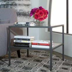 Studio Designs Camber End Table Pewter/Clear Glass -GDF sofa Shop cc817a2607211962 5860 w800 h800 b0 p0