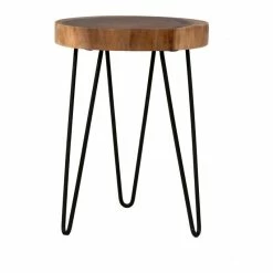 East At Main's Laredo Brown Teakwood Round Accent Table