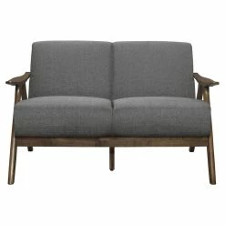Domain Industries Inc. Lexicon Damala Mid-Century Solid Wood Frame Loveseat In Gray -GDF sofa Shop ce2106dc0f473a18 4429 w800 h800 b1 p0