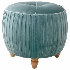 New Pacific Direct Inc. Helena Velvet Small Round Ottoman