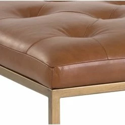 Sunpan Modern Home Endall Square Leather Coffee Table/Ottoman, Antique Brass, Camel -GDF sofa Shop ce7165fc0c8fddb8 3341 w800 h800 b0 p0