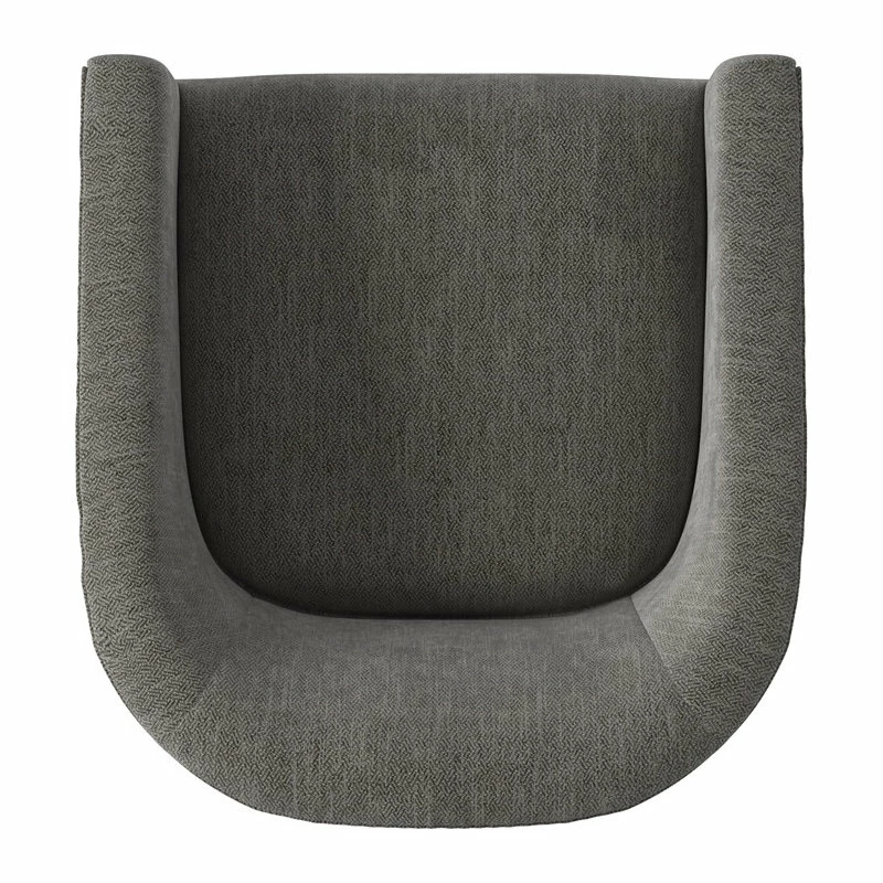 Comfort Pointe Geneva Charcoal Polyester Fabric Wood Base Swivel Chair 7 Comfort Pointe Geneva Charcoal Polyester Fabric Wood Base Swivel Chair - Image 5