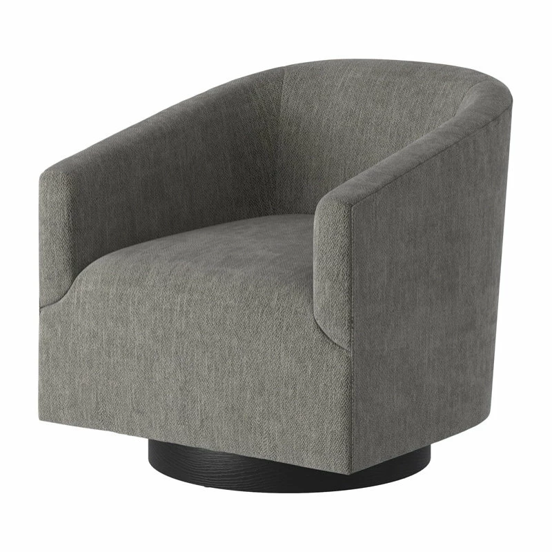 Comfort Pointe Geneva Charcoal Polyester Fabric Wood Base Swivel Chair 3 Comfort Pointe Geneva Charcoal Polyester Fabric Wood Base Swivel Chair