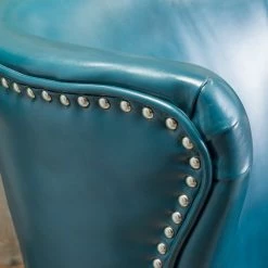 GDFStudio GDF Studio Jameson Tall Wingback Leather Club Chair, Teal Blue -GDF sofa Shop cf7156c80f93153e 1609 w800 h800 b0 p0