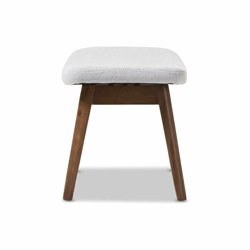 Baxton Studio Vera Light Gray Fabric Upholstered Ottoman 6 Baxton Studio Vera Light Gray Fabric Upholstered Ottoman - Image 4