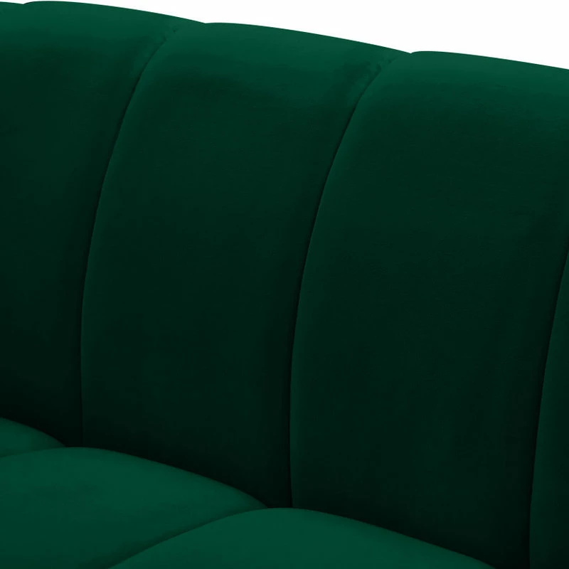 Meridian Furniture Elijah Velvet Upholstered Loveseat, Green 10 Meridian Furniture Elijah Velvet Upholstered Loveseat, Green - Image 8