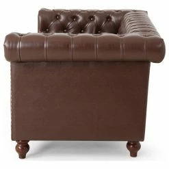 GDFStudio Timber Contemporary Button Tufted Loveseat With Nailhead Trim, Dark Brown And Es -GDF sofa Shop d111076800d2fffc 5898 w800 h800 b1 p0