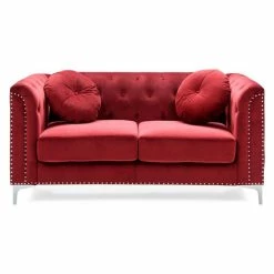 Glory Furniture Pompano Velvet Loveseat In Burgundy 9 Glory Furniture Pompano Velvet Loveseat In Burgundy -GDF sofa Shop d1310ac00ff6a158 7811 w800 h800 b1 p0