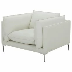 Vig Furniture Inc. Divani Casa Harvest Modern White Full Leather Chair