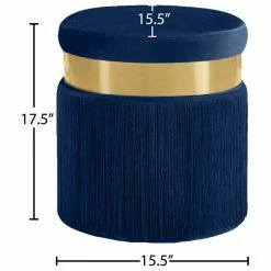 Meridian Furniture Yasmine Velvet Ottoman/Stool, Navy -GDF sofa Shop d1b1b5bf02740bad 2556 w800 h800 b1 p0