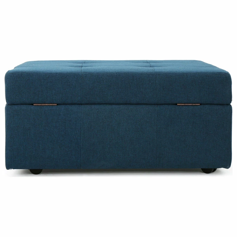 GDFStudio GDF Studio Chatsworth Tufted Fabric Storage Ottoman With Rolling Casters 8 GDFStudio GDF Studio Chatsworth Tufted Fabric Storage Ottoman With Rolling Casters - Image 6