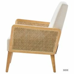 Karat Home Delphine Cane Accent Chair, Linen -GDF sofa Shop d2c122b000592355 1281 w800 h800 b1 p0