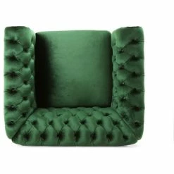 GDFStudio Leila Chesterfield Velvet Club Chair, Emerald, Dark Brown -GDF sofa Shop d2e1f78f01d7a891 3614 w800 h800 b1 p0