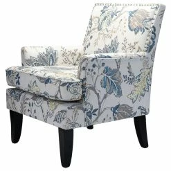 Karat Home Herrera Armchair, Blue Flral