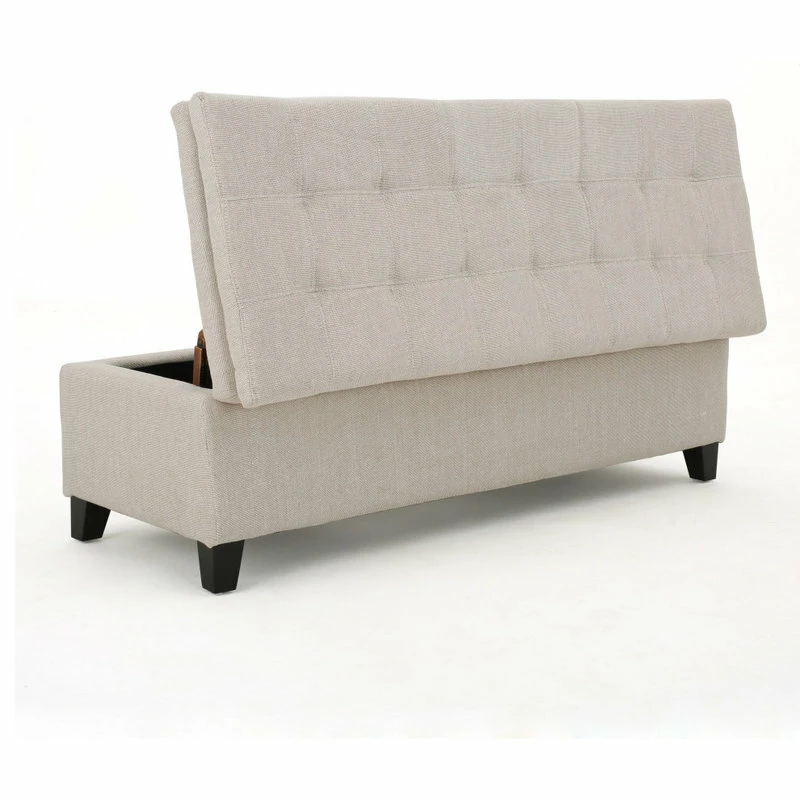 GDFStudio GDF Studio Brighton Contemporary Tufted Linen Storage Ottoman Bench 10 GDFStudio GDF Studio Brighton Contemporary Tufted Linen Storage Ottoman Bench - Image 8