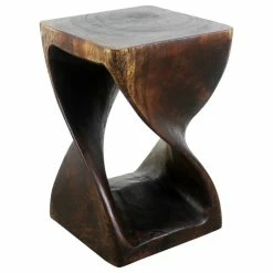 Kammika Import Export Co., Ltd (Thailand) Haussmann® Original Wood Twist Stool 12 X 12 X 18 In High Mocha Oil -GDF sofa Shop d45126ac02c93eb2 6225 w800 h800 b1 p0