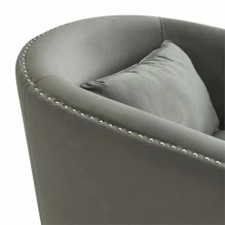 Picket House Furnishings Alba Swivel Chair In Gun Metal -GDF sofa Shop d501c8ac0378bc2f 9751 w800 h800 b0 p0