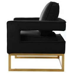 Meridian Furniture Noah Velvet Accent Chair, Black, Gold Base -GDF sofa Shop d5c1ab9f02740be4 2681 w800 h800 b1 p0