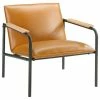 Sauder Boulevard Cafe Faux Leather Upholstered Accent Chair In Camel And Black -GDF sofa Shop d5e120880f6ad445 4343 w800 h800 b1 p0