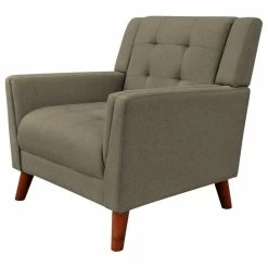 GDFStudio GDF Studio Evelyn Mid Century Modern Fabric Arm Chair, Mocha/Walnut -GDF sofa Shop d7215247019cb15b 8226 w800 h800 b1 p0