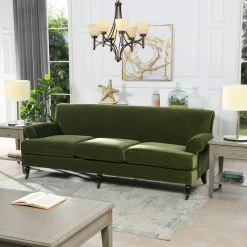Jennifer Taylor Home Alana 88" Lawson 3-Seater Sofa, Olive Green Performance Velvet 17 Jennifer Taylor Home Alana 88" Lawson 3-Seater Sofa, Olive Green Performance Velvet -GDF sofa Shop d741ff0903699985 3426 w800 h800 b0 p0