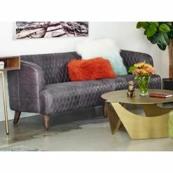 Moe's Home Collection Magdelan Tufted Leather Sofa Nimbus Black Leather -GDF sofa Shop d761effc0e828f7f 8143 w800 h800 b0 p0