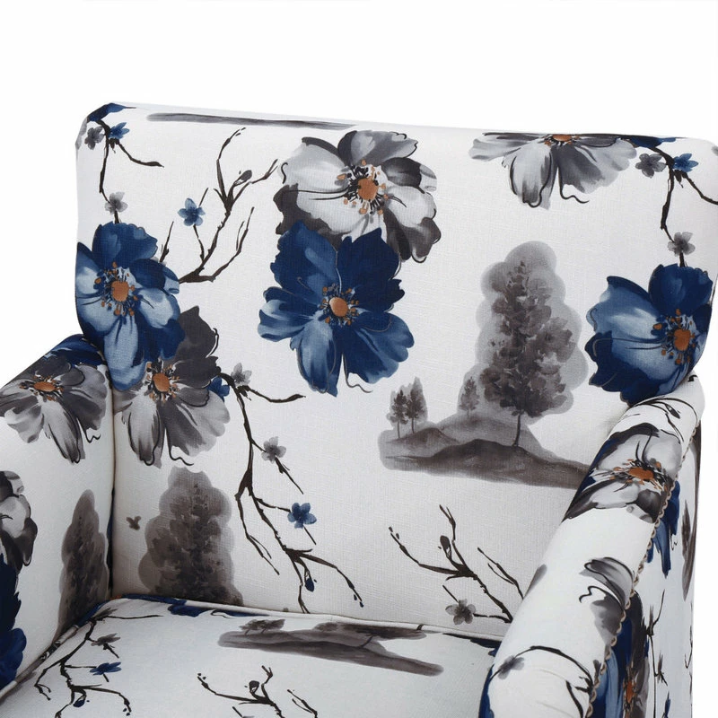 GDFStudio GDF Studio Manon Floral Print Fabric Club Chair 11 GDFStudio GDF Studio Manon Floral Print Fabric Club Chair - Image 9