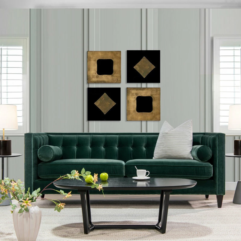 Jennifer Taylor Home Jack 84" Modern Tuxedo Tufted Sofa, Hunter Green 5 Jennifer Taylor Home Jack 84" Modern Tuxedo Tufted Sofa, Hunter Green - Image 3