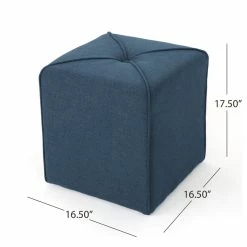 GDFStudio GDF Studio Tammy Fabric Square Ottoman, Navy Blue -GDF sofa Shop d7f14c2301ca808f 1502 w800 h800 b1 p0