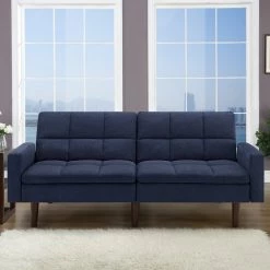 Kennedy Sofa Convertible In Cosmic Navy By Sealy Sofa Convertibles