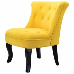 Karat Home Jane Accent Chair, Yellow