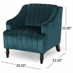 GDFStudio Candice Glam Velvet Club Chair, Teal/Dark Brown -GDF sofa Shop d8913bea01d7f5ee 3445 w800 h800 b1 p0