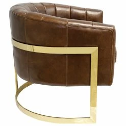 Pasargad Home Vicenza Barrel Leather Chair, Brown 13 Pasargad Home Vicenza Barrel Leather Chair, Brown -GDF sofa Shop d8c1b27101143943 9818 w800 h800 b1 p0