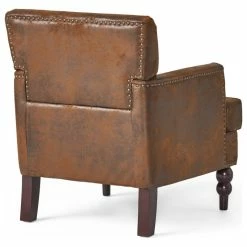 GDFStudio GDF Studio Madene Tufted Back Fabric/Microfiber Club Chair, Brown -GDF sofa Shop d901976901b1bcc7 0717 w800 h800 b1 p0